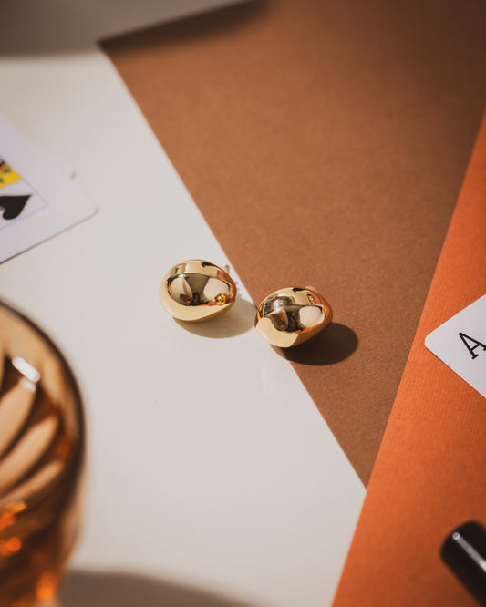 Gilded Pebble Studs | 18KT Gold PlatedÂ
