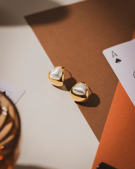 Annata Pearl studs | 18KT Gold PlatedÂ