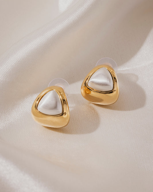 Annata Pearl studs  | 18KT Gold Plated 