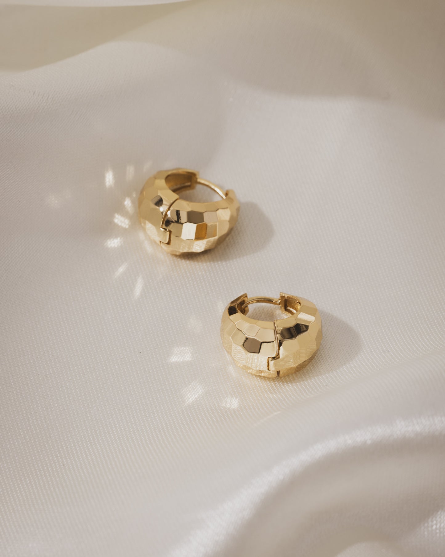 Disco Glimmer huggies  | 18KT Gold Plated 