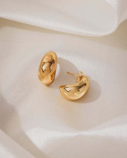 Cresent Studs  | 18KT Gold Plated 