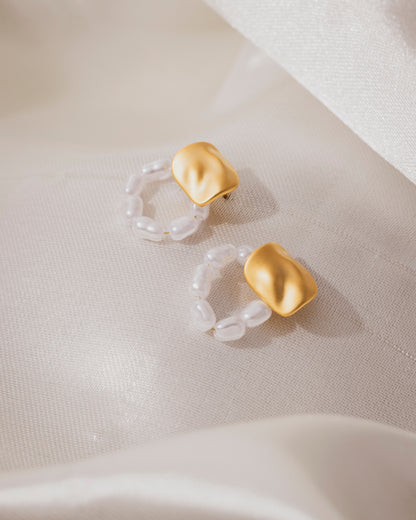 Pearla Hoops  | 18KT Gold Plated 