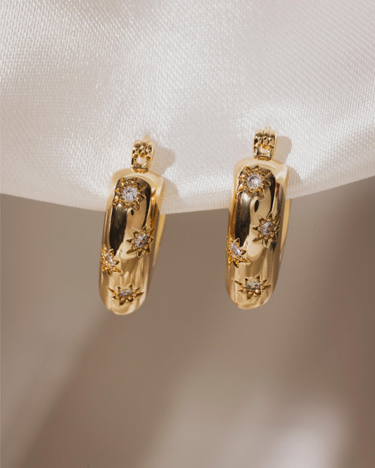 Heart of Gold Hoops | 18KT Gold Plated