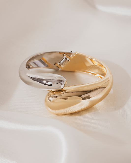 Ying Yang Bangle  | 18KT Gold Plated 