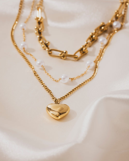Lovin' Hearts charm necklace  | 18KT Gold Plated 