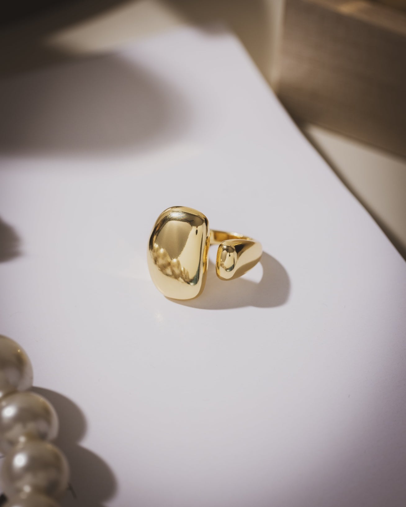 Thea Chunk Gold ring  | 18KT Gold Plated 