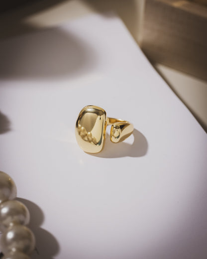 Thea Chunk Gold ring  | 18KT Gold Plated 