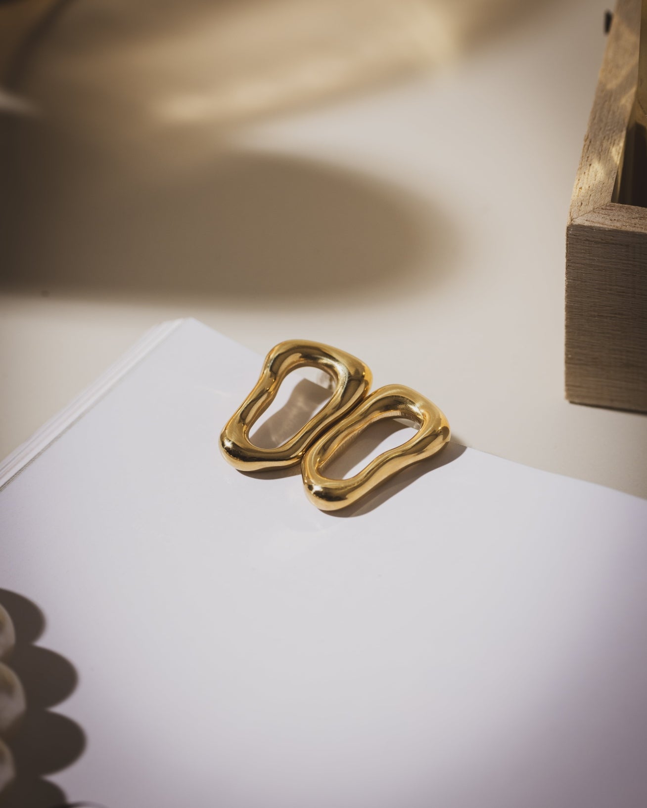 Melted Metal studs  | 18KT Gold Plated 