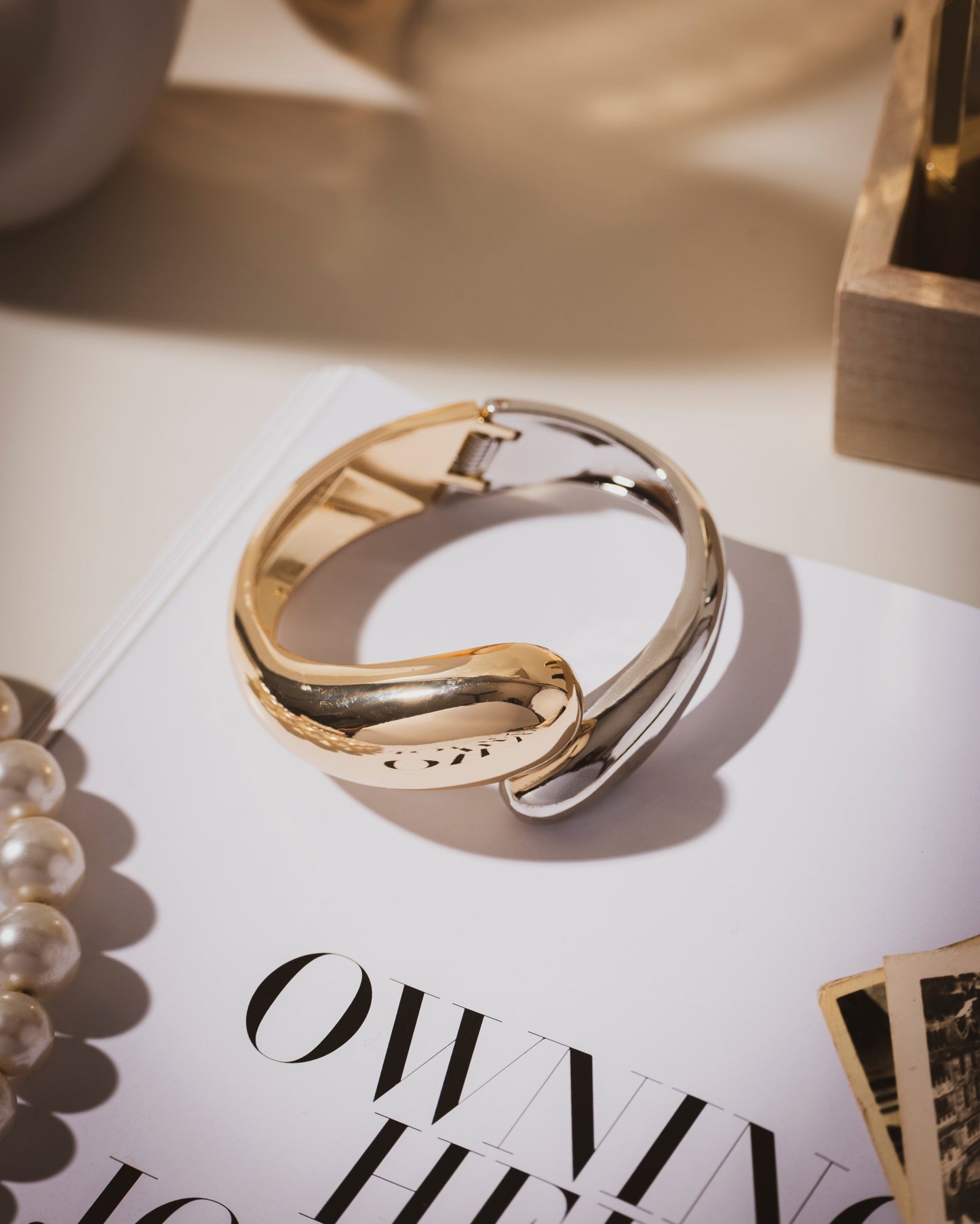 Ying Yang Bangle  | 18KT Gold Plated 