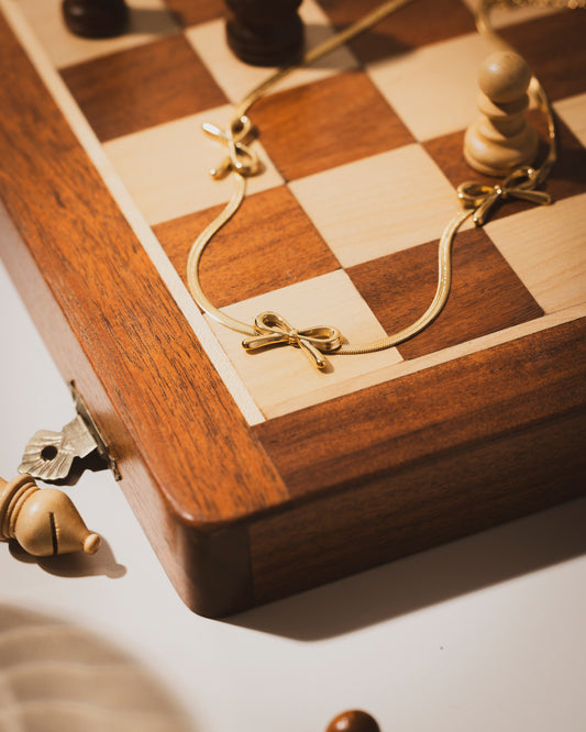 Bowtique neckpiece / Dainty bow necklace / Pookie necklace  | 18KT Gold Plated 