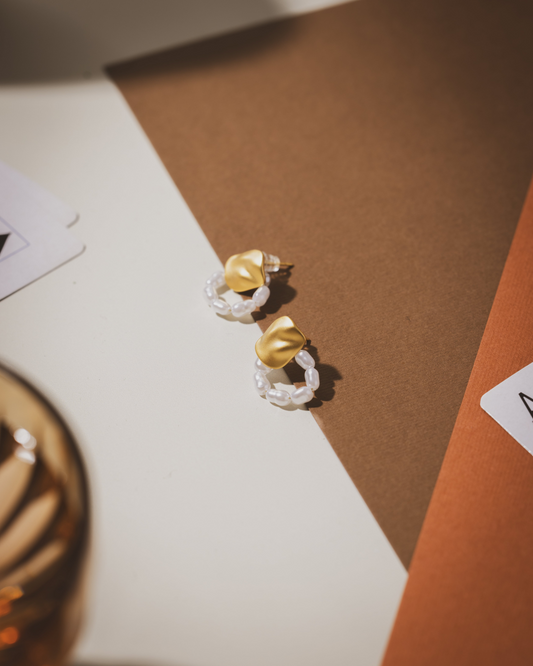 Pearla Hoops  | 18KT Gold Plated 