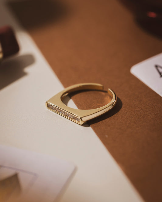 Ellora Royal Diamond band  | 18KT Gold Plated 