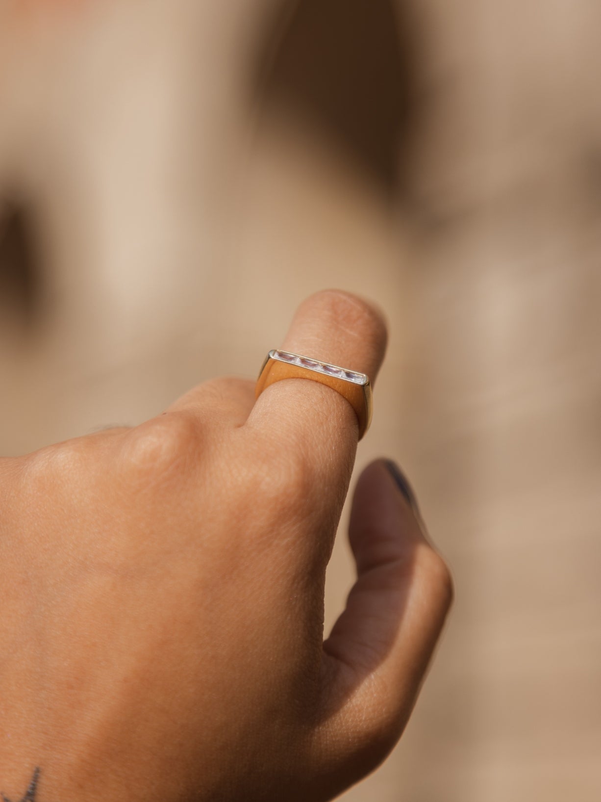 Ellora Royal Diamond band  | 18KT Gold Plated 