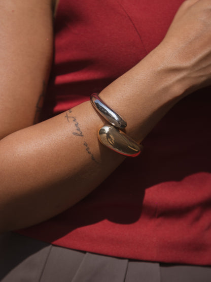 Ying Yang Bangle  | 18KT Gold Plated 