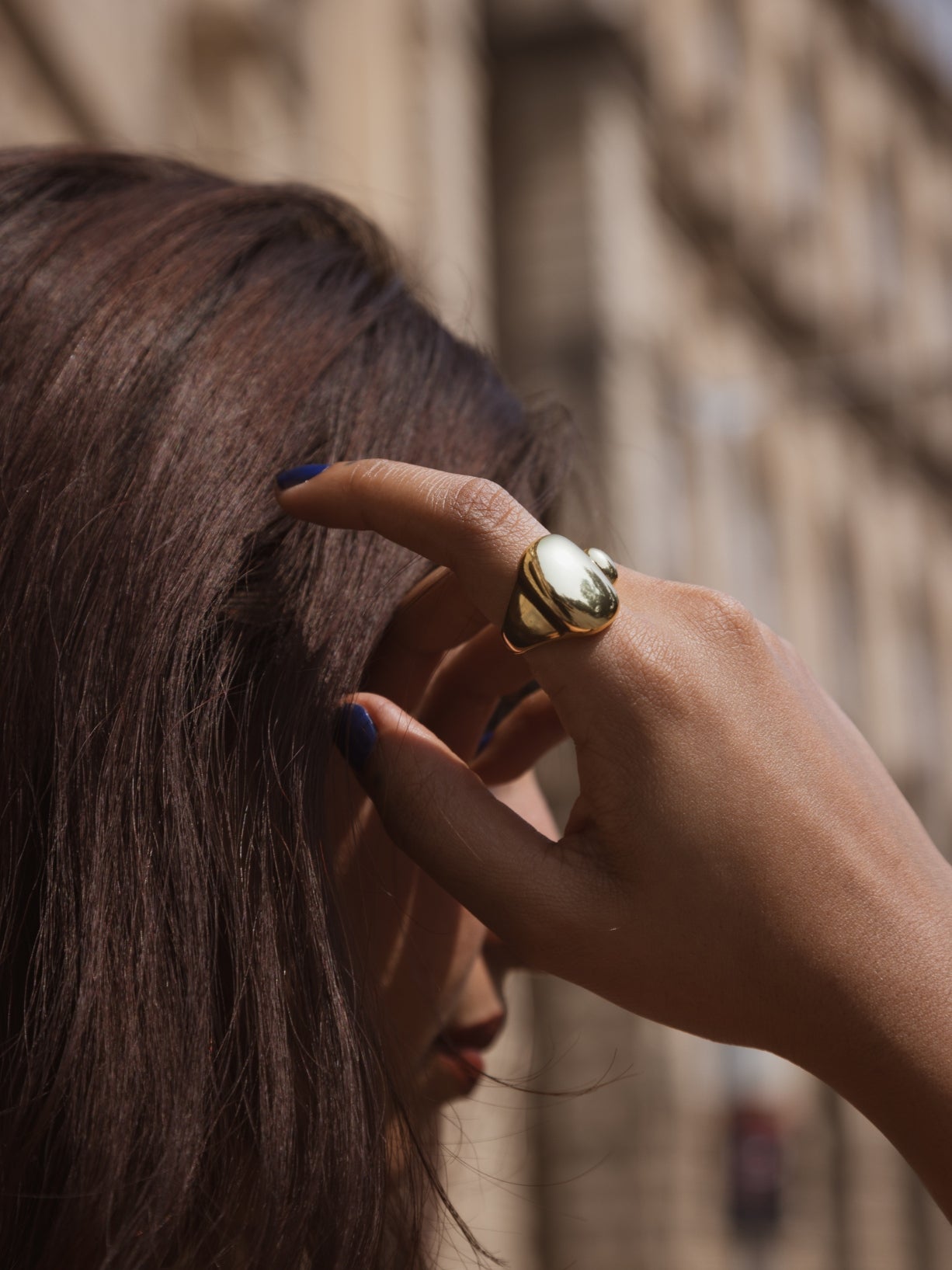 Thea Chunk Gold ring  | 18KT Gold Plated 