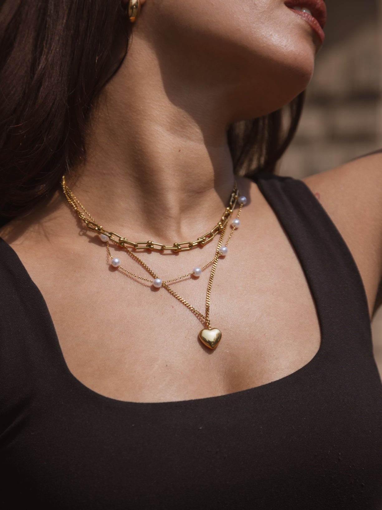 Lovin' Hearts charm necklace  | 18KT Gold Plated 