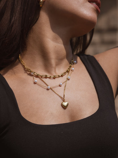 Lovin' Hearts charm necklace  | 18KT Gold Plated 