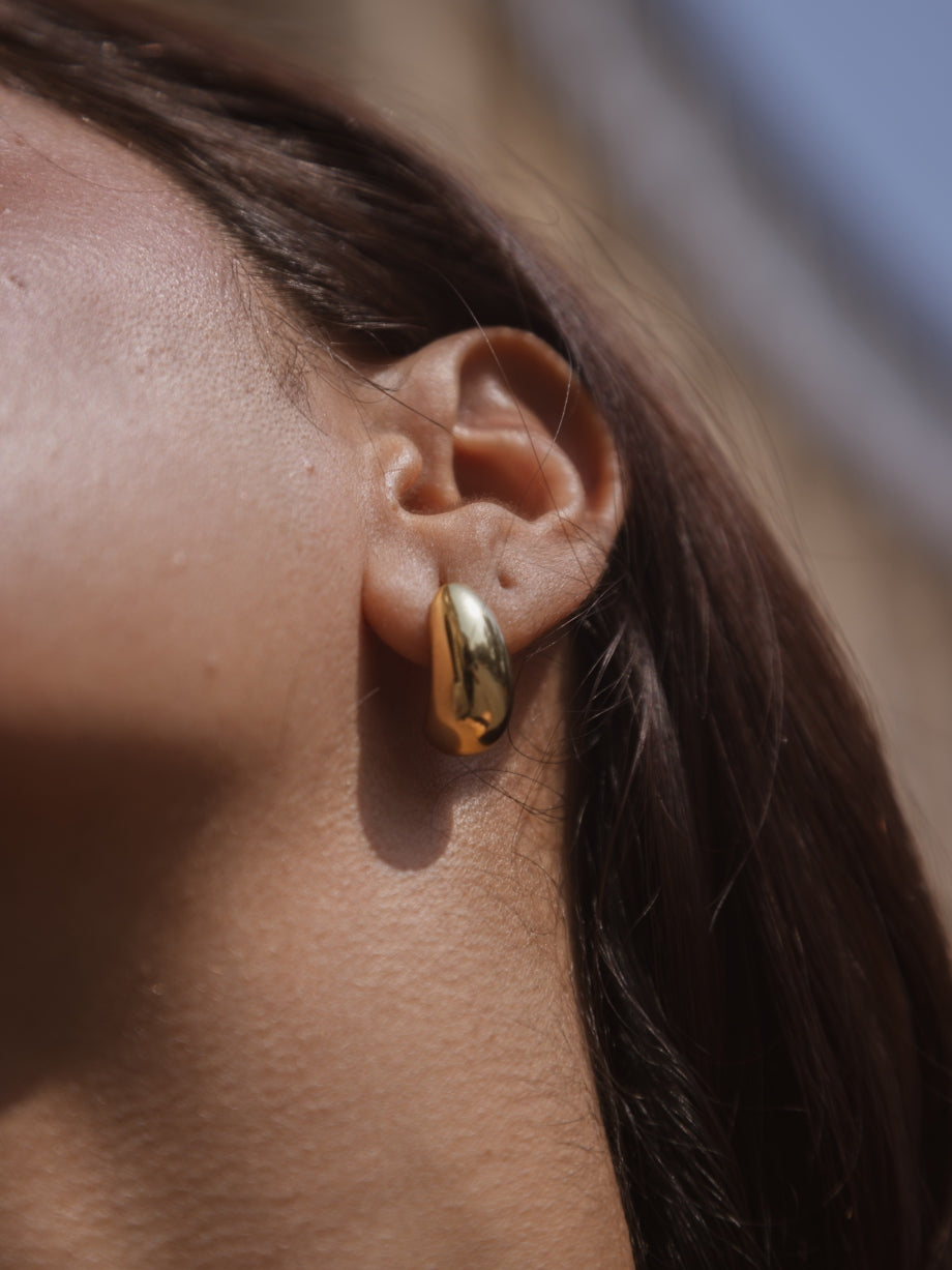Cresent Studs  | 18KT Gold Plated 