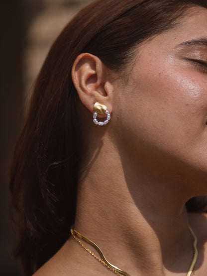 Pearla Hoops  | 18KT Gold Plated 