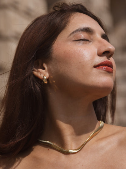 Disco Glimmer huggies  | 18KT Gold Plated 