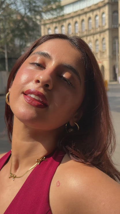 Bowtique neckpiece / Dainty bow necklace / Pookie necklace  | 18KT Gold Plated 