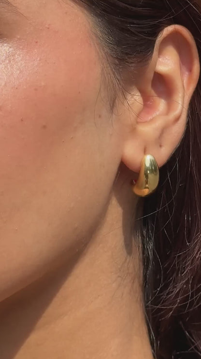 Cresent Studs  | 18KT Gold Plated 