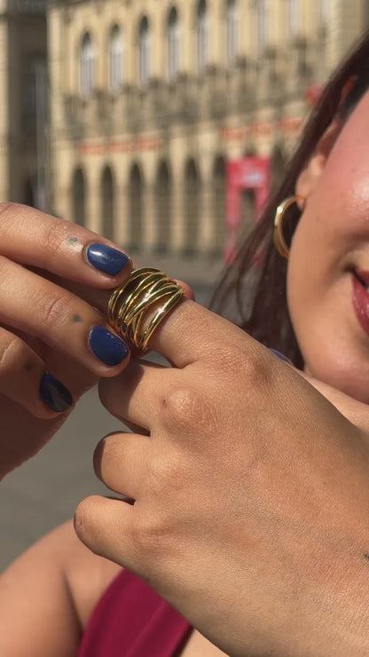 Bia layered Ring  | 18KT Gold Plated 